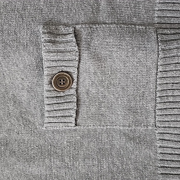 Karen Scott Women's Gray Long Sleeve Collared Knit Sweater Size Medium - Picture 5 of 6